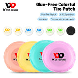 WEST BIKING Portable Bicycle Inner Tire Patch Colorful Tire Puncture Repair Kits MTB Road Bike Glue Free Fast Tire Repair Tools