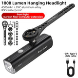 WEST BIKING Professional Bicycle Headlight MTB Road Bike Waterproof Front Light 1000 Lumen USB Rechargeable Cycling Flashlight