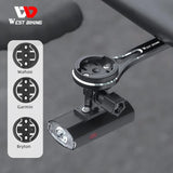 WEST BIKING Racing Bicycle Handlebars Centered Computer Holder GPS Bike Support Cycling Flashlight Gopro Mount Extension