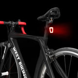 WEST BIKING Rechargeable Bike Rear Light LED Saddle Taillights Cycling Helmet Light USB Flashlight Safety Bicycle Accessories