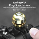 WEST BIKING Retro Bicycle Copper Bell Mini Metal Bell Gold Silver Color MTB Road Bike Cycling Safety Bell Bicycle Accessories