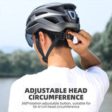 WEST BIKING Safety Men's Cycling Helmet Magnetic Goggles Lightweight Road Bike Female Helmet With LED Light MTB Equipment