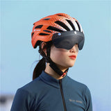 WEST BIKING Safety Men's Cycling Helmet Magnetic Goggles Lightweight Road Bike Female Helmet With LED Light MTB Equipment