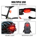 WEST BIKING Smart Bicycle Tail light High Visibility Brake Sensing Rechargable Rear light Waterproof AUTO Bike USB Flash Light