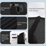 WEST BIKING Summer Balaclava For Men Cycling Caps With Visor Full Face UV Protection Mesh Mask Reflective Cooling Sport Gear