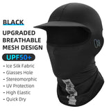 WEST BIKING Summer Balaclava For Men Cycling Caps With Visor Full Face UV Protection Mesh Mask Reflective Cooling Sport Gear