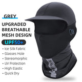 WEST BIKING Summer Balaclava For Men Cycling Caps With Visor Full Face UV Protection Mesh Mask Reflective Cooling Sport Gear