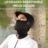 WEST BIKING Summer Balaclava For Men Cycling Caps With Visor Full Face UV Protection Mesh Mask Reflective Cooling Sport Gear