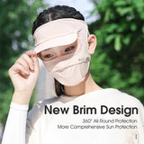 WEST BIKING Summer Outdoor Sunproof Mask With Sun Visor Women Cycling Hiking Running Sun Hat Reusable Ice Silk Breathable Mask