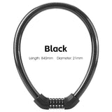 WEST BIKING Thick Cable Combination Lock Heavy Duty Anti-theft Bicycle Lock Waterproof Code Wire Door Scooter E-Bike Wheel Lock