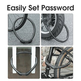 WEST BIKING Thick Cable Combination Lock Heavy Duty Anti-theft Bicycle Lock Waterproof Code Wire Door Scooter E-Bike Wheel Lock