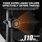 WEST BIKING USB Bike Anti-Theft Alarm Wireless Waterproof Remote Search Control Motorcycle Bicycle Vibration Safety Alarm