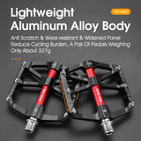 WEST BIKING Ultralight Bicycle Pedals Flat MTB Aluminum Pedals With Reflector Road Bike 3 Bearing Pedals Bike Accessories