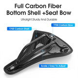 WEST BIKING Ultralight Carbon Speed Saddle Road Bike Microfiber Leather Cushion Triathlon Racing Bike Saddle Bike Parts