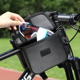 WEST BIKING Waterproof Bicycle Front Frame Bag Double Pouch & 7.2 Inch Phone Touch Screen Bag Cycling Travel MTB Top Tube Bag