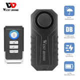 WEST BIKING Wireless Bicycle Safety Alarm Remote Search Locking Scooter Motorcycle E-Bike Waterproof Anti theft Vibration Alarms