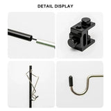 WESTTUNE 4-Section Camping Detachable Light Stand Aluminum Alloy Foldable Lamp Pole Portable Outdoor Light Holder Lamp Hanger