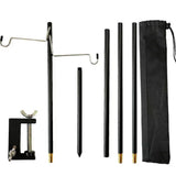 WESTTUNE 4-Section Camping Detachable Light Stand Aluminum Alloy Foldable Lamp Pole Portable Outdoor Light Holder Lamp Hanger