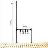 WESTTUNE Outdoor Desktop Storage Rack Camping Tableware Hanging Rack Ultralight Aluminum Alloy Shelves Stand Rack with Hooks