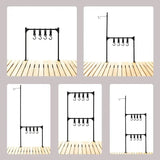WESTTUNE Outdoor Desktop Storage Rack Camping Tableware Hanging Rack Ultralight Aluminum Alloy Shelves Stand Rack with Hooks