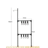 WESTTUNE Outdoor Desktop Storage Rack Camping Tableware Hanging Rack Ultralight Aluminum Alloy Shelves Stand Rack with Hooks