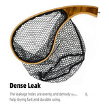 WIFREO Portable Solid Wood Fly Fishing Landing Net Trout Catch and Release Net Quality Wooden Stream Fishing Net Tackle Tool