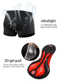 WOSAWE Men's Cycling Shorts Breathable Mesh Cycling Underpant Gel Pad Shockproof MTB Bike Shorts Man Shorts Underwear
