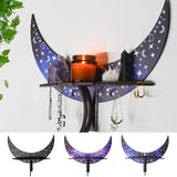 Wall Floating Moon Shelves Wall Floating Wood Shelf In Moon Shape Wear-resistant Moon Shaped Pendants Crescent Wall Shelf For