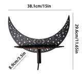 Wall Floating Moon Shelves Wall Floating Wood Shelf In Moon Shape Wear-resistant Moon Shaped Pendants Crescent Wall Shelf For