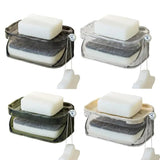 Wall Hanging Soap Box Drain Soap Holder Bathroom Accessories Suction Cup Soap Dish Tray Soap Dish For Bathroom Soap Container