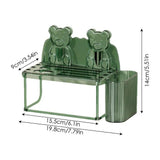 Wall Mounted Chopsticks Holder Bear Design Utensil Drying Holder For Sink Hangable Punch-free Sponge Drain Sink Basket Organizer