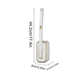 Wall Mounted Toilet Brush Long Handle Toilet Cleaning Scrubber With Holder Household Hygienic Supplies For Wash Basins Glass