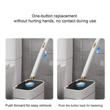 Wall Mounted Toilet Brush Long Handle Toilet Cleaning Scrubber With Holder Household Hygienic Supplies For Wash Basins Glass