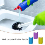 Wall Mounted Toilet Brush Long Handle Toilet Cleaning Scrubber With Holder Household Hygienic Supplies For Wash Basins Glass