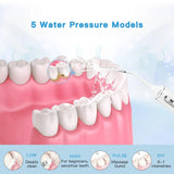 Water Flosser Cordless for Teeth 4 Modes Dental Oral Irrigator Portable and Rechargeable IPX7 Waterproof Dental Water Jet