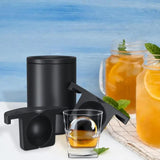 Whiskey Ice Ball Maker Clear Silicone Ice Cube Maker Tray Sphere Crystal Clear 2.5 Inch Whiskey Transparent Round Ice Box Mold