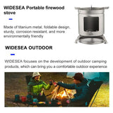 Widesea Camping Fire Wood Heater Titanium Stove Tourist Burner Cooker Outdoor Survival Trekking Hiking Supplies Picnic