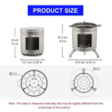 Widesea Camping Fire Wood Heater Titanium Stove Tourist Burner Cooker Outdoor Survival Trekking Hiking Supplies Picnic
