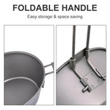 Widesea Camping Titanium Bowl Tableware Cookware Foldable Handle Outdoor Cup Tourism Pot Hiking Backpacking Picnic Fishing