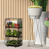 Wire Storage Baskets Fruit Vegetable Basket For Kitchen Kitchen Organization And Storage Metal Wire Storage Basket Organizer