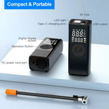 Wireless Car Air Compressor Portable Electric Car Air Pump Handheld Dual Screen Digital Display Car Tire Pump
