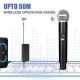 Wireless Microphone 1 Channel UHF Fixed Frequency Handheld Mic Microphone For Party Karaoke Professional Church Show Meeting