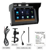 Wireless Wired Motorcycle CarPlay Android Auto Stereo Radio 5 Inch Bluetooth TF USB IP65 Waterproof Portable Motorbike Head