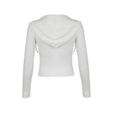 Women Zip Up Hoodie Jacket Casual Solid Color Long Sleeve Sweatshirt with Pockets Autumn Streetwear