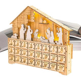 Wooden Advent Calendar Decoration Nativity Scene Countdown Decoration Wooden Nativity Scene Advent Calendar Christmas Decoration