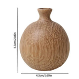 Wooden Flower Arrangement Vase Natural Table Home Stand Vase Handmade Techniques Vase Decor For Dinner Parties Home Holidays And