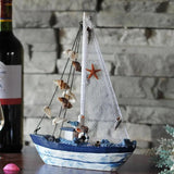 Wooden Miniature Sailing Boat Wood Decor Miniature Sailing Boat Model Reusable Wood Sail Boats Ornament For Nursery Party
