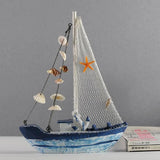 Wooden Miniature Sailing Boat Wood Decor Miniature Sailing Boat Model Reusable Wood Sail Boats Ornament For Nursery Party