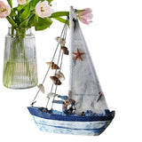 Wooden Miniature Sailing Boat Wood Decor Miniature Sailing Boat Model Reusable Wood Sail Boats Ornament For Nursery Party