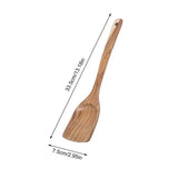 Wooden Spatula For Cooking Wood Spatula Salad Fork Teak Wood Cooking Spoons Wooden Utensils Serving Spoons Kitchen Cookware For